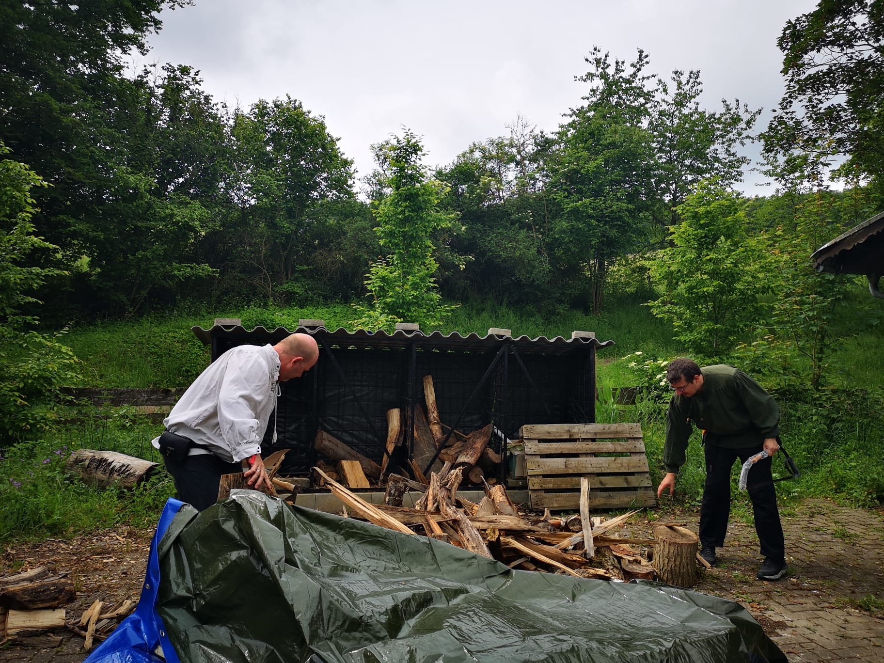 Unsere Holzknechte beim Gelage 2024